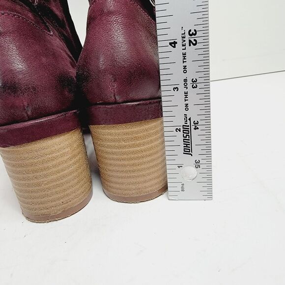 Vintage foundry Co. NWOB Sabrina open toe leather boot with block heel. size 9.5 - Picture 5 of 9